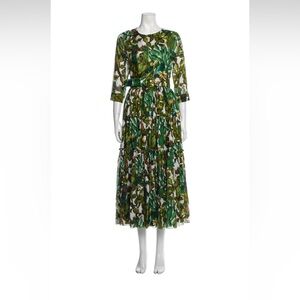 Elegant Green Floral Dress Samantha sung Melanie dress USA 4 small